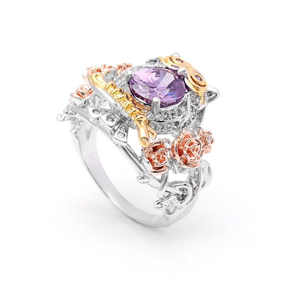 3 for $30 Women's Fashion Owl Ring Purple Buy 2 get 1 Free Statement Jewelry - Picture 3 of 7
